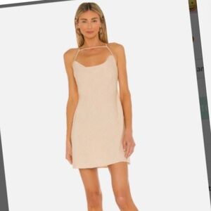 New L’Academie Chessa Dress In Sand Yellow size medium